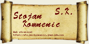 Stojan Komnenić vizit kartica